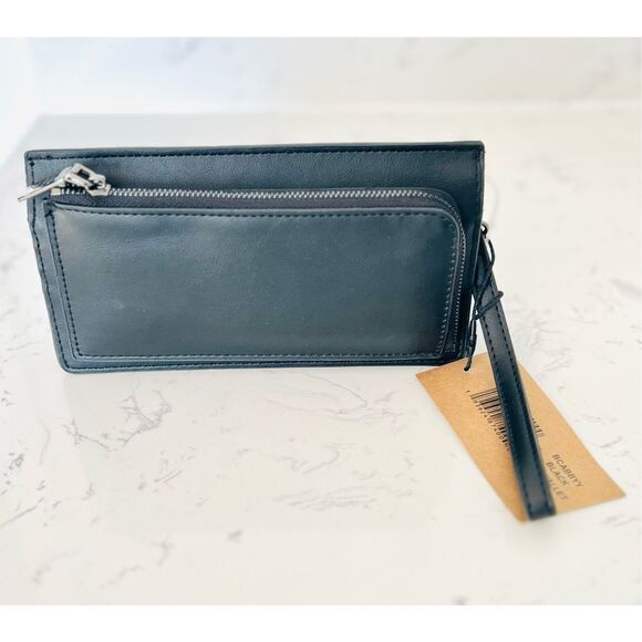 Steve Madden BCabby Wallet Wristlet Black Zip Around Smartphone Case Organizer - Picture 3 of 6